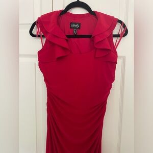 Hailey Adrianna Papell Red Full Length Dress Size 4